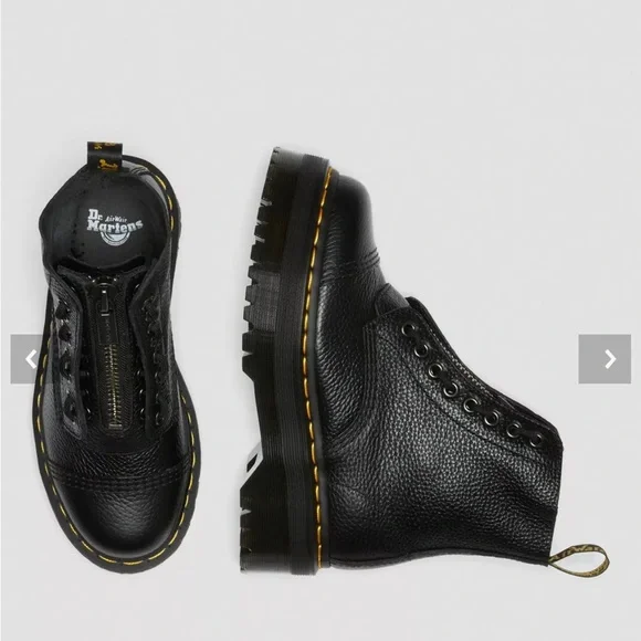 Dr. Martens Sinclair Milled Nappa Leather Platform Boots - Picture 5 of 13